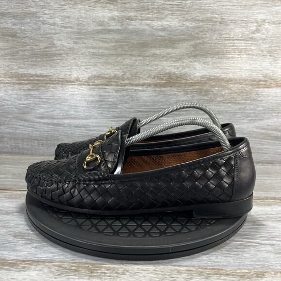 Allen Edmonds Men’s Bimini Black Woven Leather Tassel Loafers Size 9.5 D - Picture 1 of 9